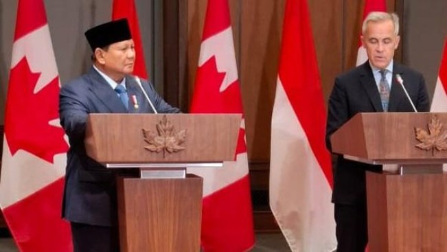 Presiden RI Prabowo Subianto dan Perdana Menteri Kanada Mark Joseph Carney
